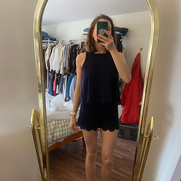 Sezane Other - La Maille Sézane Navy Knit Set